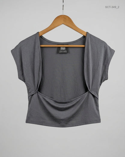 Order Primark Summer Crop Tops in Grey Polyester for Womens - Premium at Online Thrift Store Pakistan (SCT-349)