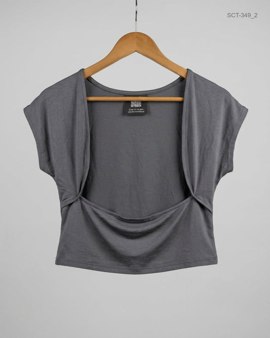 Order Primark Summer Crop Tops in Grey Polyester for Womens - Premium at Online Thrift Store Pakistan (SCT-349)