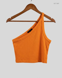 NASTYGAL (SCT-367) Orange Summer Crop Tops