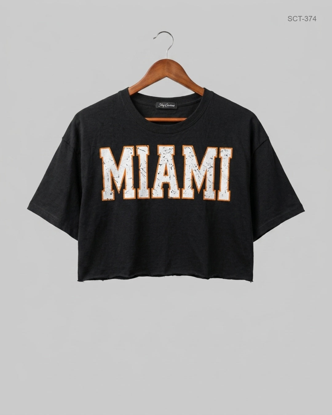 STYLEWISE (SCT-374) Black Summer Crop Tops