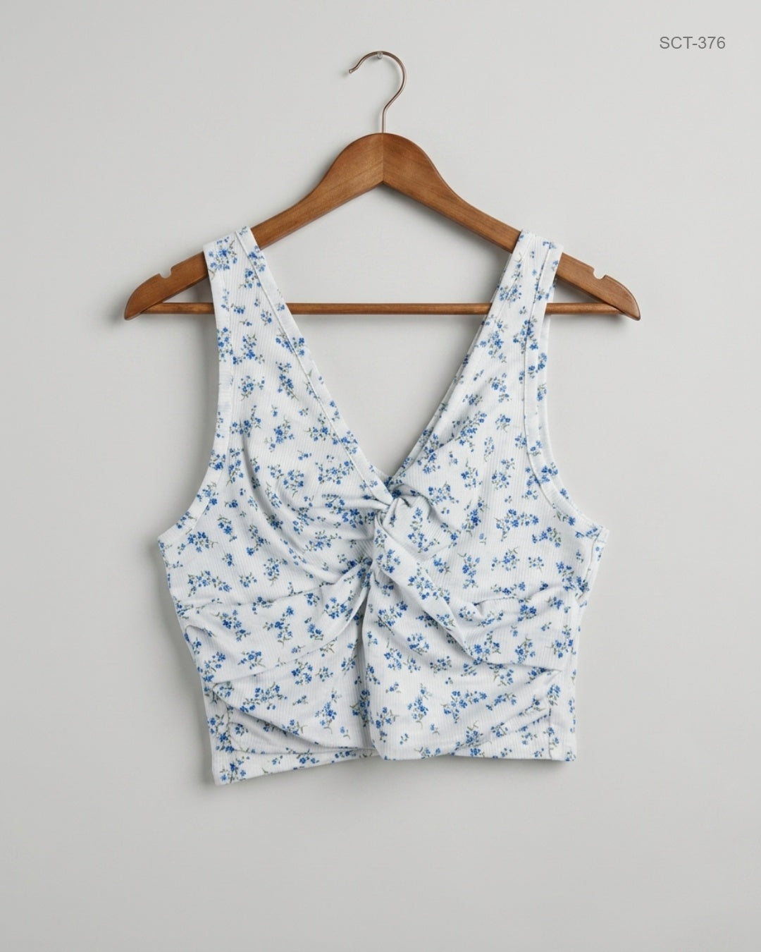 SHEIN (SCT-376) White & Blue Summer Crop Tops