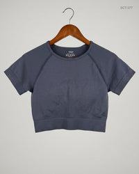 UNKNOWN (SCT-377) Grey Summer Crop Tops