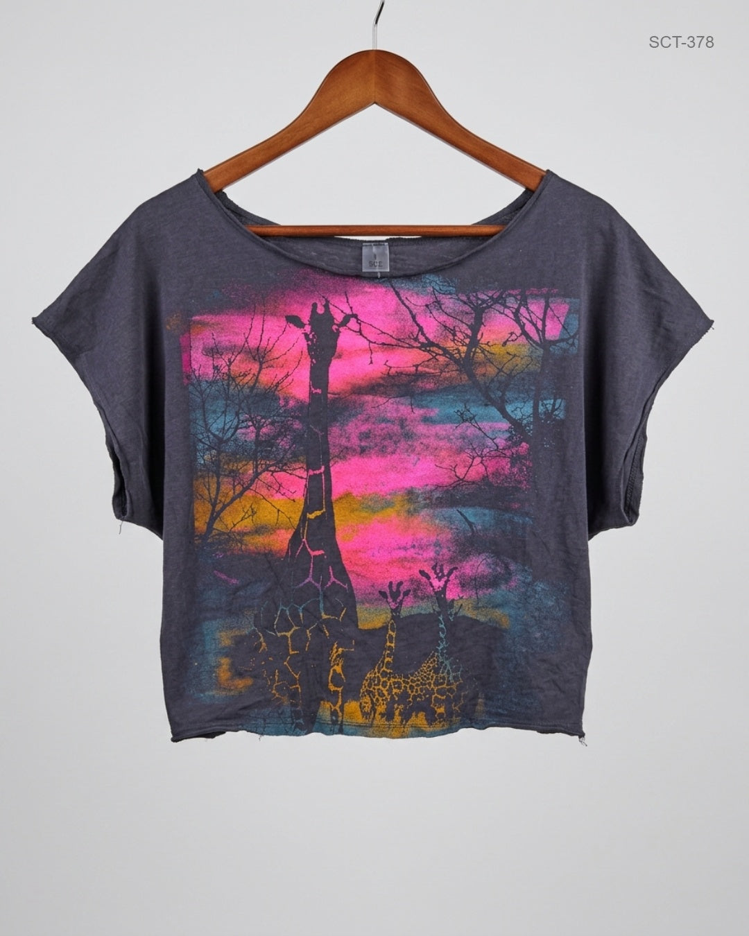 CUT LABEL (SCT-378) Gray Summer Crop Tops