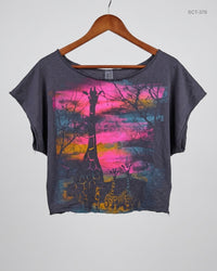 CUT LABEL (SCT-378) Gray Summer Crop Tops