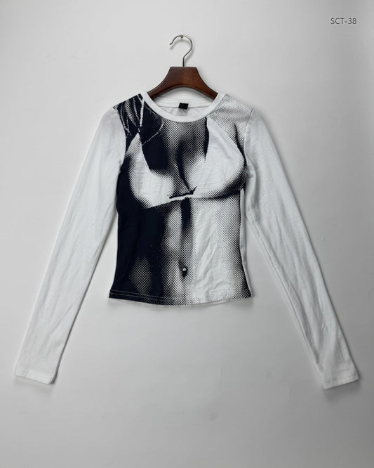 Shop Premium Summer Crop Tops by Shein | Preloved Branded Clothes | White Cotton | Womens | OTS Thrift Store Islamabad Pakistan