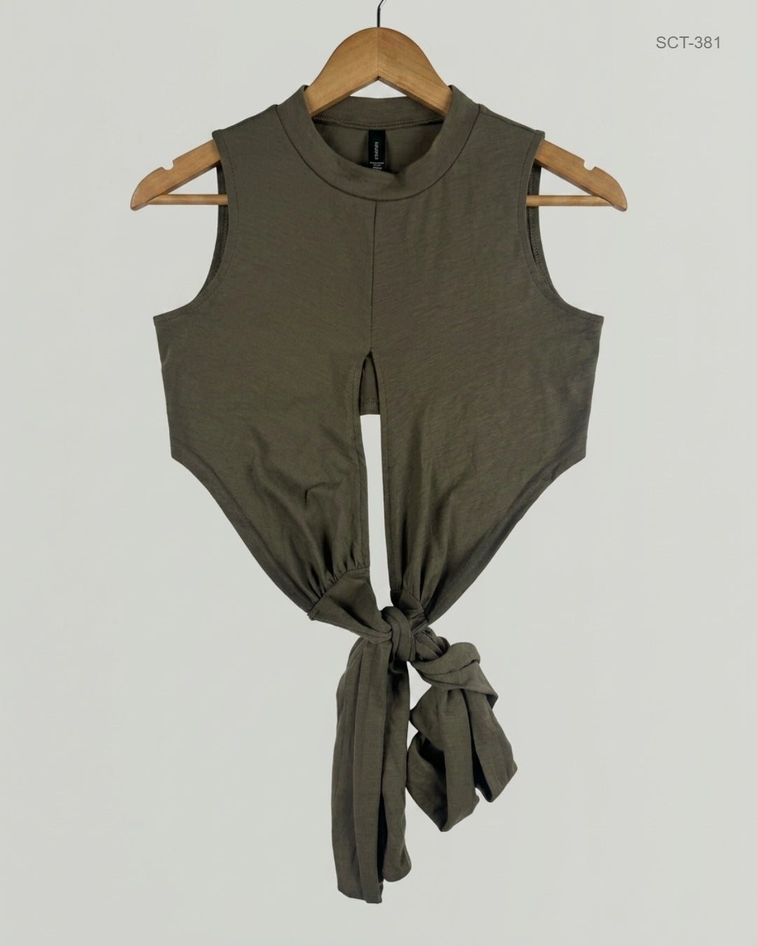 CUT LABEL (SCT-381) Green Summer Crop Tops
