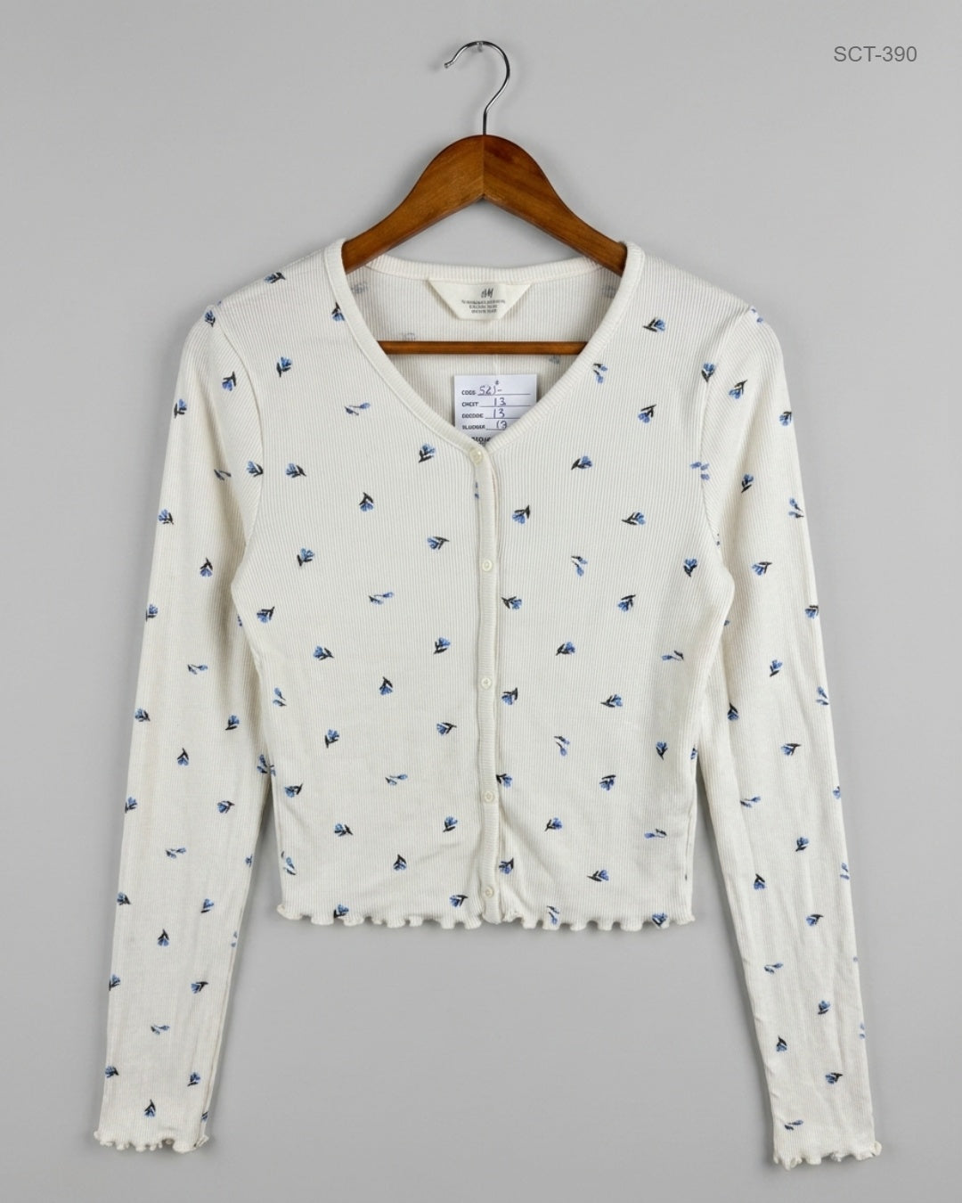 H&M (SCT-390) Off White Summer Crop Tops