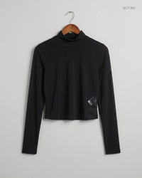 SHEIN (SCT-393) Black Summer Crop Tops