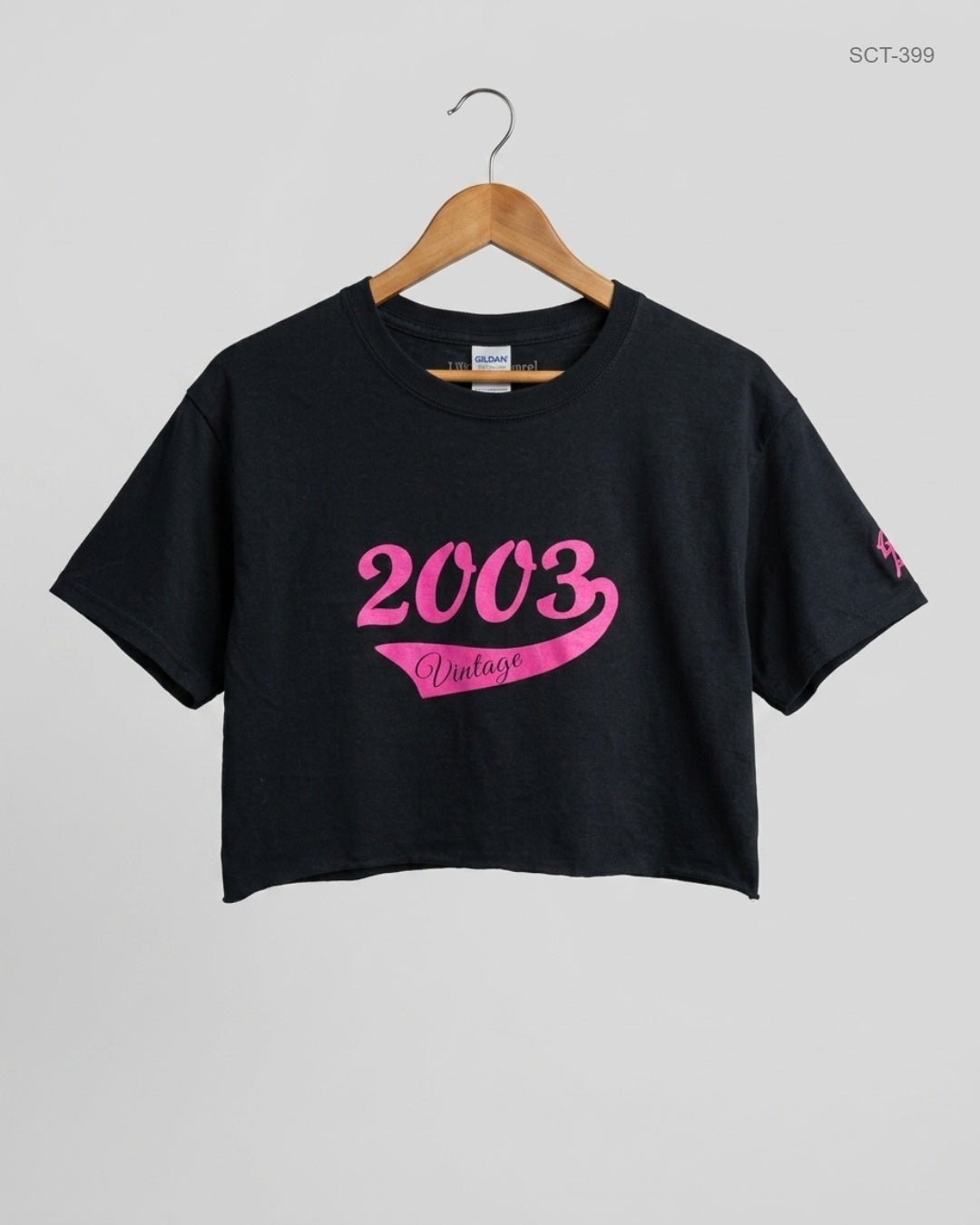 GILDAN (SCT-399) Black Summer Crop Tops
