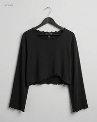UNKNOWN (SCT-401) Lettuce-Edge Crop Top