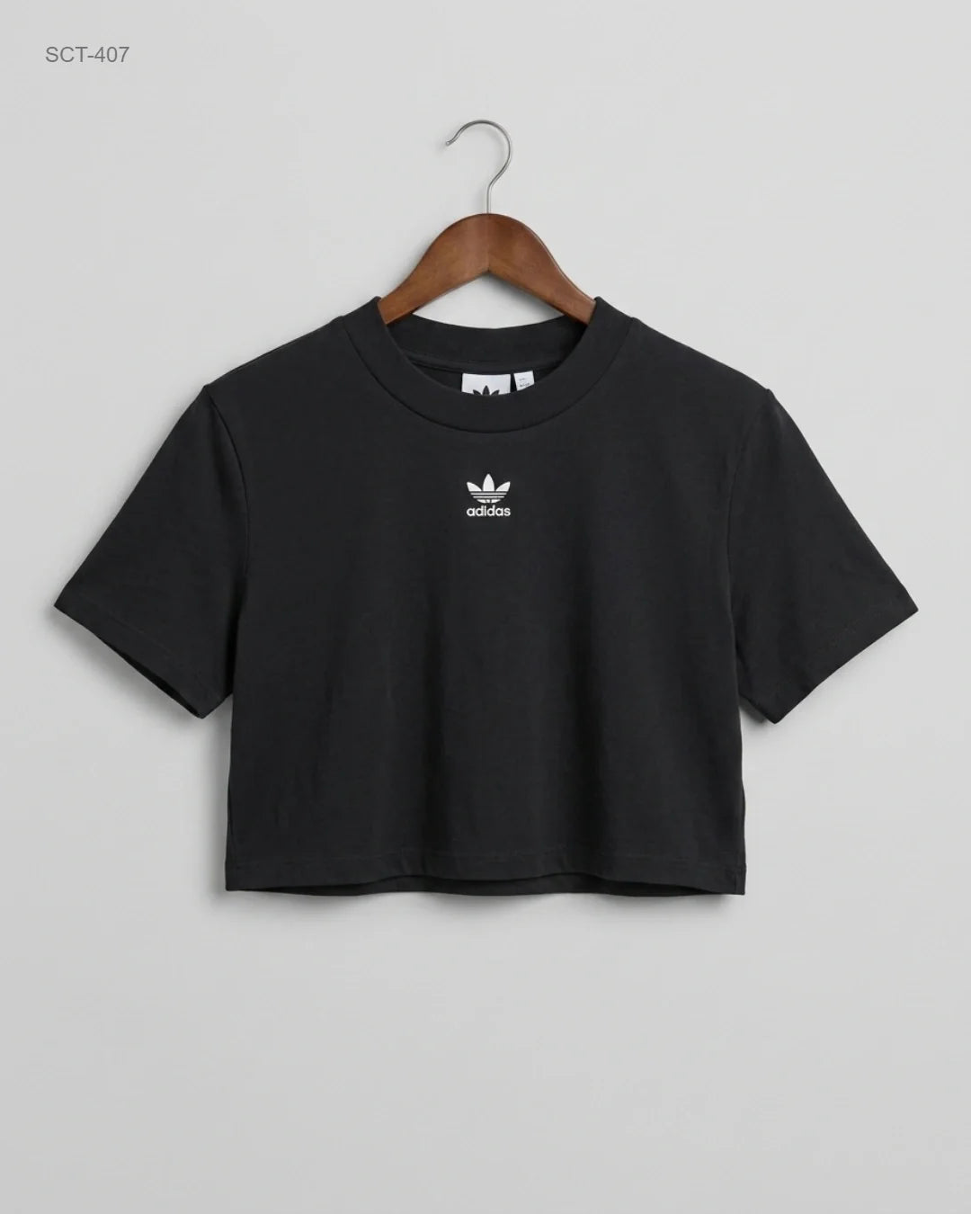 UK Imported secondhand Summer Crop Tops - ADIDAS brand, Black Cotton, Premium condition, for Womens - Online Thrift Store Lahore Pakistan