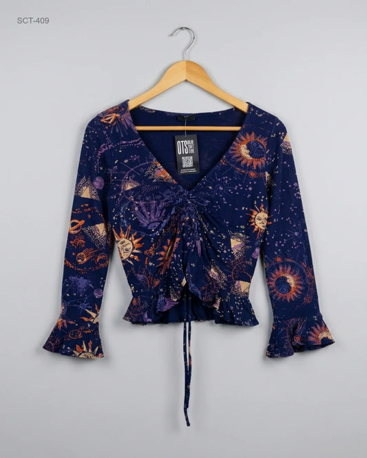 UK Imported secondhand Summer Crop Tops - Unknown brand, Purple Cotton, Premium condition, for Womens - Online Thrift Store Lahore Pakistan