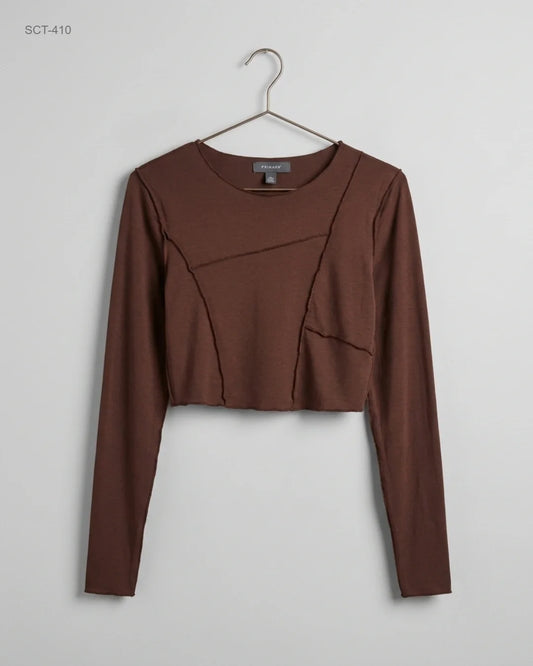 Premium Condition Summer Crop Tops | Preloved Primark | Brown Polyester | Thrift Shop for Womens Islamabad Pakistan | OTS