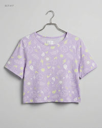 PRIMARK (SCT-417) Boxy Cropped Graphic T-Shirt