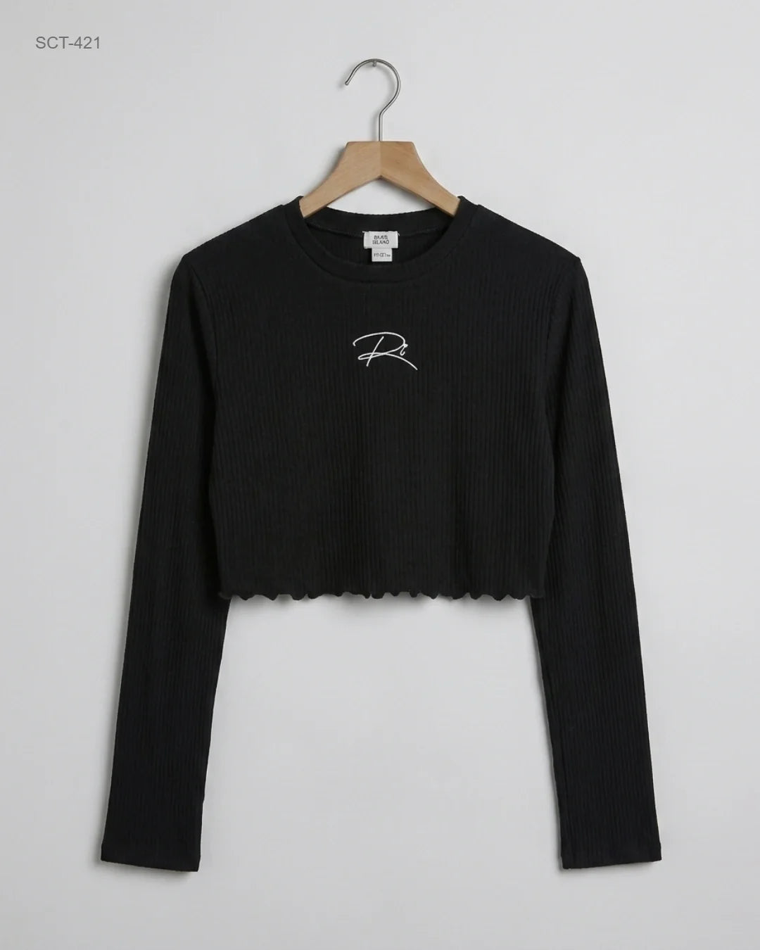 Secondhand Branded Summer Crop Tops by River Island, Black Cotton fabric, Premium condition, for Womens - Online Thrift Shop Karachi Pakistan
