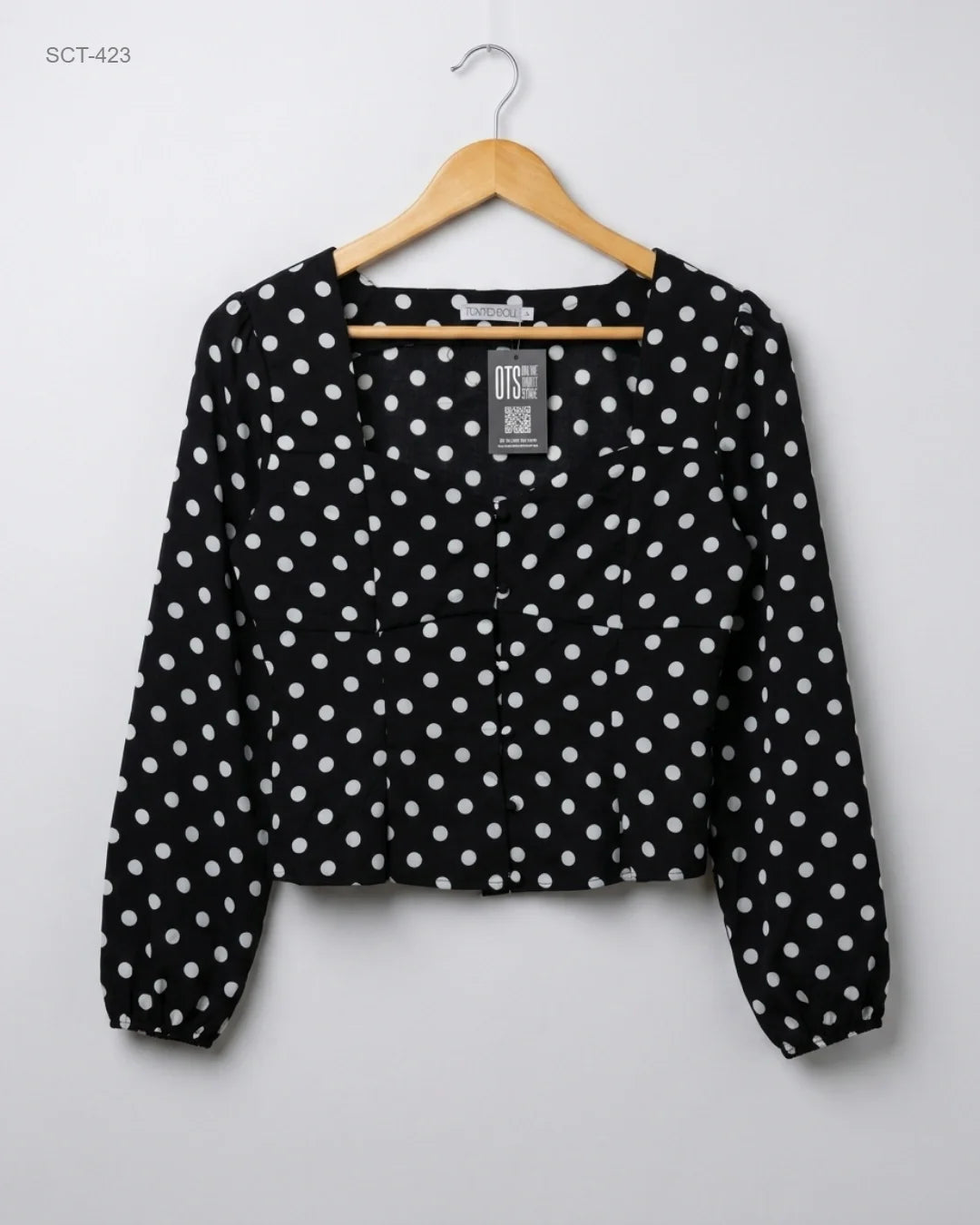 UK Imported secondhand Summer Crop Tops - TOKYO DOLL brand, Black & White Polyester, Premium condition, for Womens - Online Thrift Store Karachi Pakistan