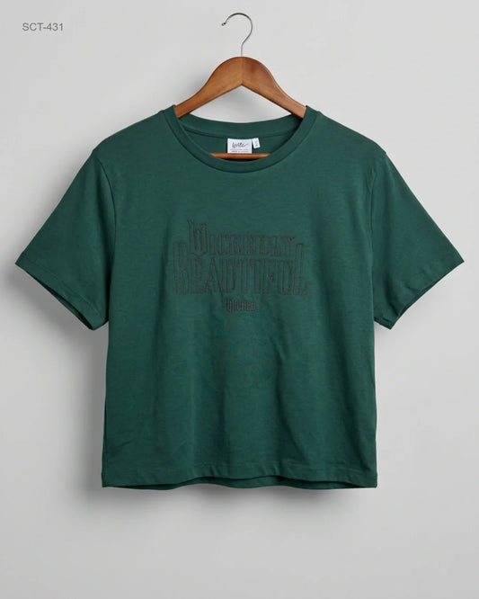 UK Imported secondhand Summer Crop Tops - Primark brand, Green Cotton, Premium condition, for Womens - Online Thrift Store Islamabad Pakistan