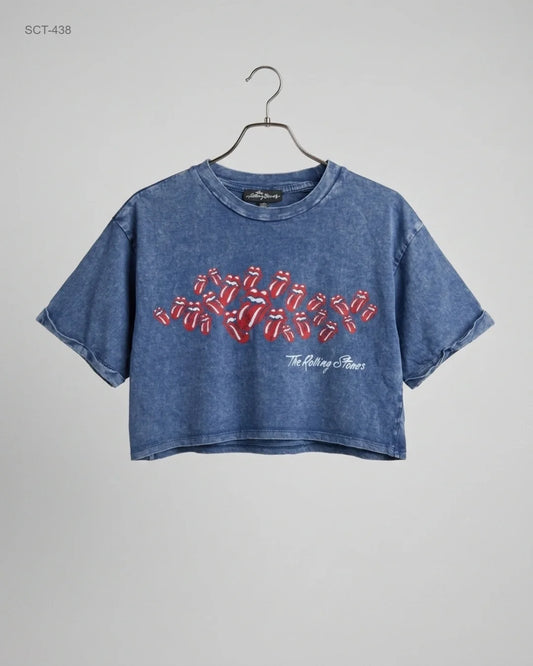 Summer Crop Tops | Zara | Preloved Branded | Blue Cotton | Excellent | OTS Thrift Store Islamabad Pakistan