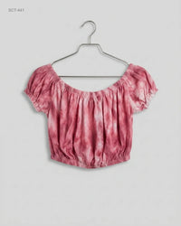 PRIMARK (SCT-441) Tie-Dye Off-the-Shoulder Crop Top