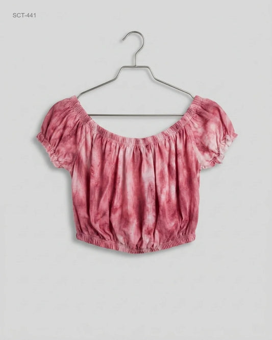 Summer Crop Tops | Primark | Preloved Branded | Pink Polyester | Premium | OTS Thrift Store Karachi Pakistan