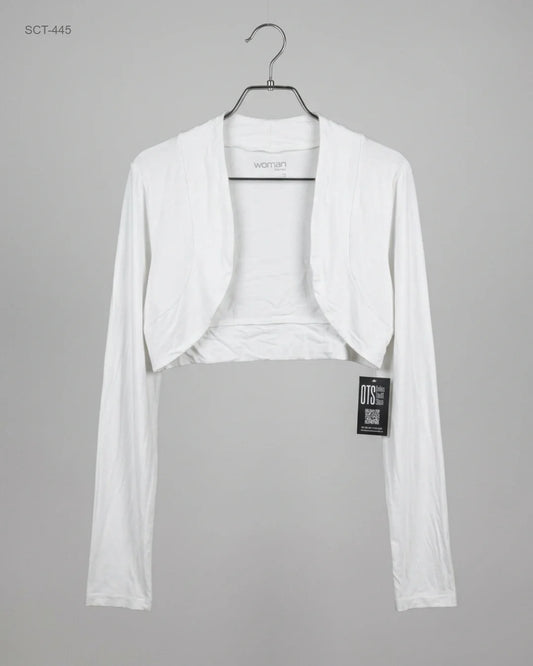 Preloved Excellent Summer Crop Tops by TCM, White Viscose for Womens - OTS Thrift Shop Islamabad Pakistan