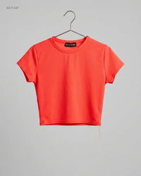 PRETTY LITTLE THING (SCT-447) Short-Sleeved Crop Top