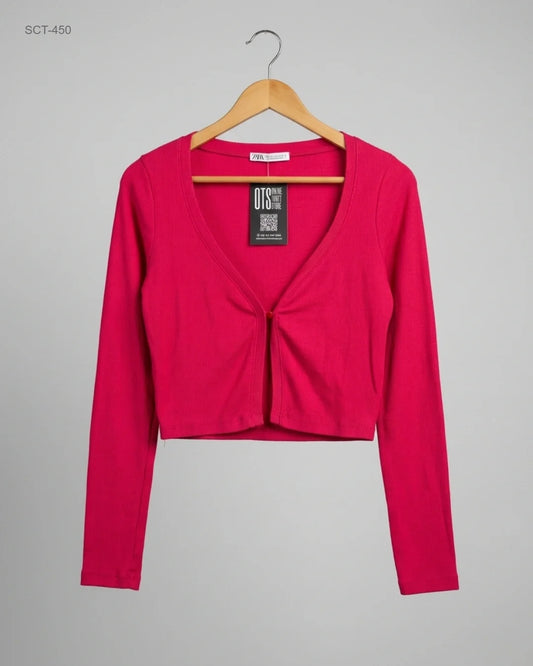 UK Imported secondhand Summer Crop Tops - Zara brand, Pink Cotton, Premium condition, for Womens - Online Thrift Store Lahore Pakistan