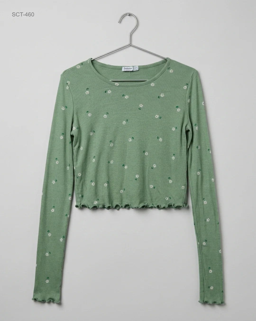 Shop Premium Summer Crop Tops by Stradivarius | Preloved Branded Clothes | Green Cotton | Womens | OTS Thrift Store Peshawar Pakistan