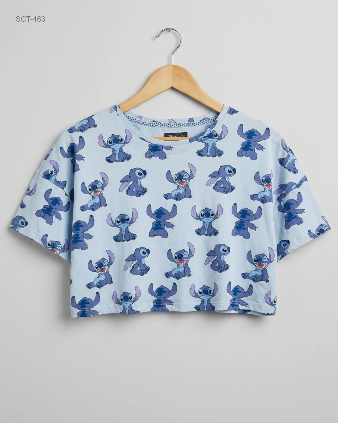 UK Imported secondhand Summer Crop Tops - Disney brand, Blue Cotton, Premium condition, for Womens - Online Thrift Store Karachi Pakistan