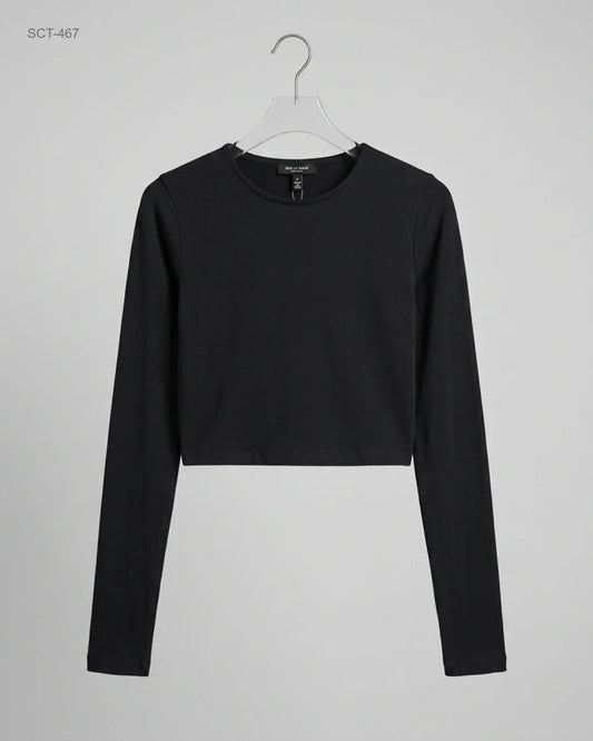 Shop Premium Summer Crop Tops by ASOS | Preloved Branded Clothes | Black Cotton | Womens | OTS Thrift Store Peshawar Pakistan