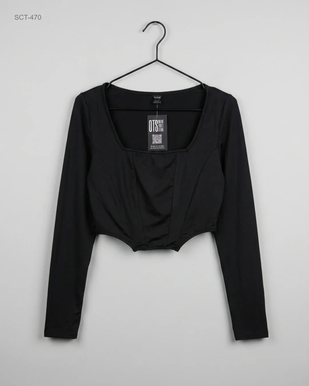 Summer Crop Tops | Shein | Preloved Branded | Black Polyester | Premium | OTS Thrift Store Karachi Pakistan