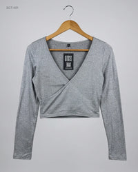 SHEIN (SCT-481) Wrap-Style Crop Top