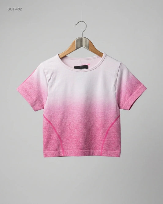 Summer Crop Tops | JEFF & CO | Preloved Branded | Pink Polyester | Excellent | OTS Thrift Store Karachi Pakistan