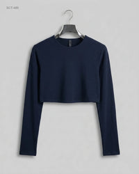 SHEIN (SCT-485) Long-Sleeve Crop Top