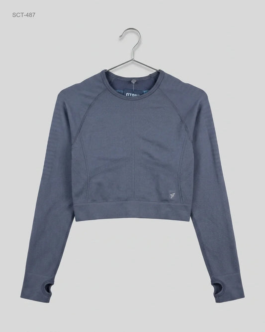 Shop Premium Summer Crop Tops by Primark | Preloved Branded Clothes | Grey Polyester | Womens | OTS Thrift Store Lahore Pakistan