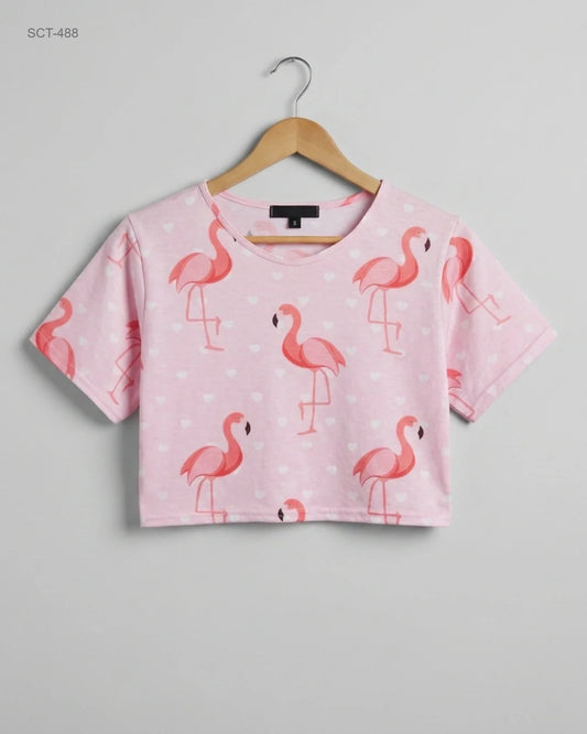 Preloved Premium Summer Crop Tops by PRETTY LITTLE THING, Pink Polyester for Womens - OTS Thrift Shop Peshawar Pakistan