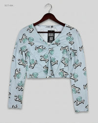 ASOS (SCT-494) Ruched Graphic Crop Top