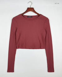 TOPSHOP Maroon Summer Crop Tops (SCT-63)