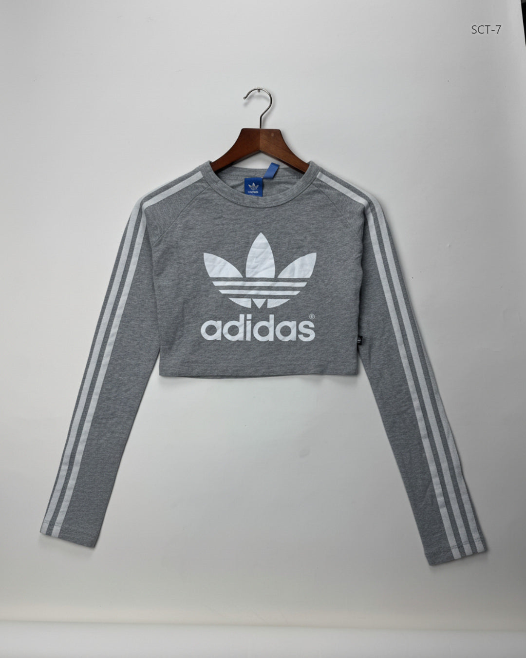 Grey Women's Summer Crop Top by Adidas (SCT-7)