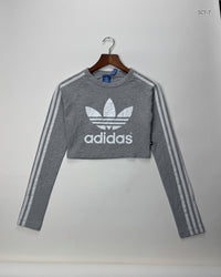 Grey Women's Summer Crop Top by Adidas (SCT-7)