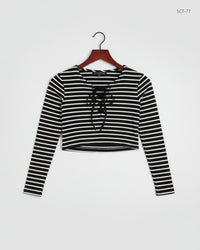 TOPSHOP Black & White Summer Crop Tops (SCT-77)