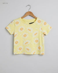 PRIMARK (SGT-112) Daisy Print Crop Top