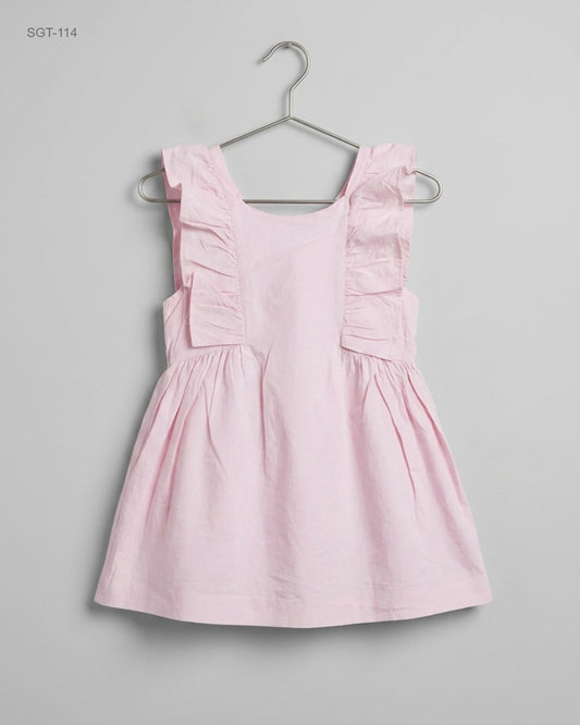 Preloved Premium Girls Summer Tops by Zara, Pink Cotton for Girls - OTS Thrift Shop Islamabad Pakistan
