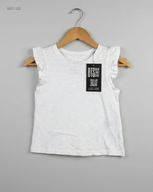 Secondhand Branded Girls Summer Tops by Primark, White Cotton fabric, Premium condition, for Girls - Online Thrift Shop Lahore Pakistan