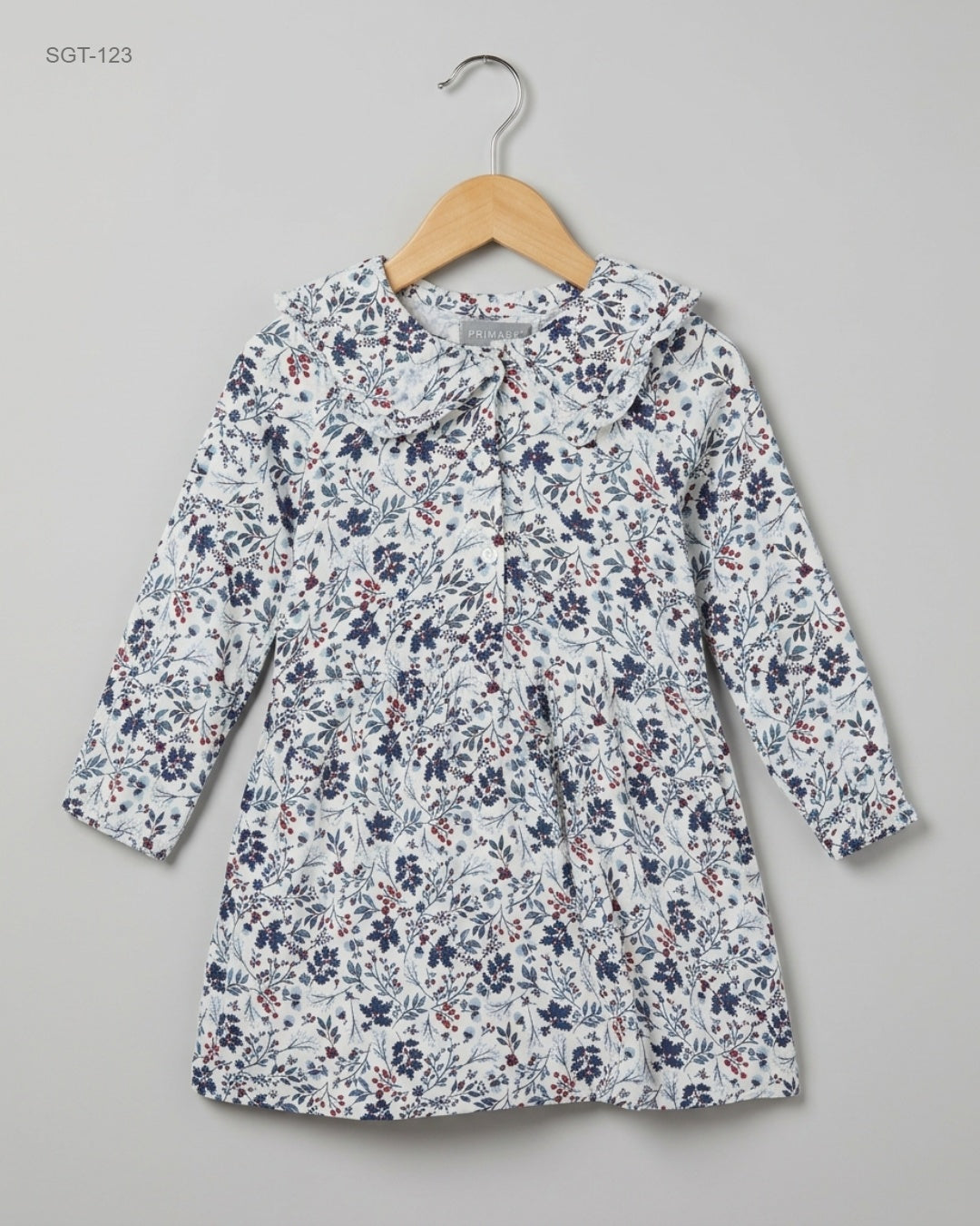 PRIMARK (SGT-123) Ruffle Collar Floral Dress