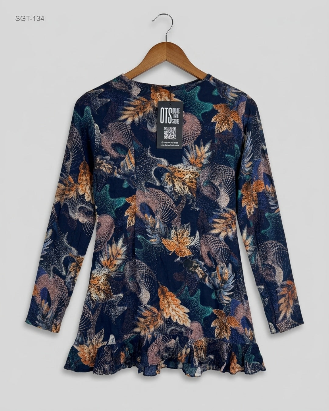 CUT LABEL (SGT-134) Long-Sleeve Flared Tunic Top