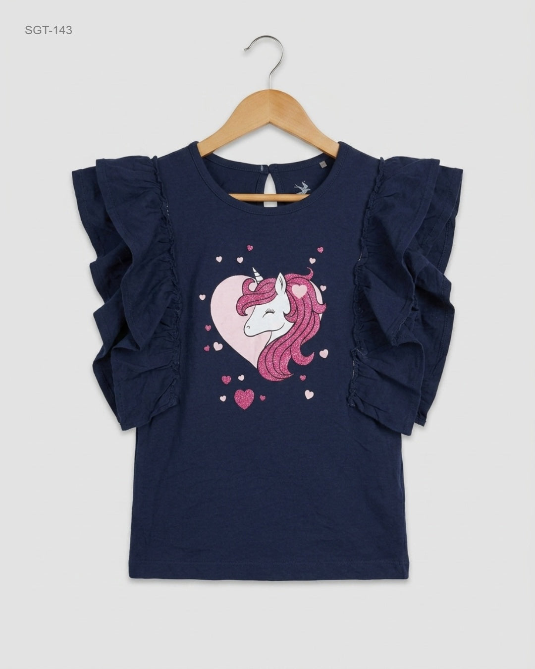MANA (SGT-143) Ruffle Sleeve Graphic Top