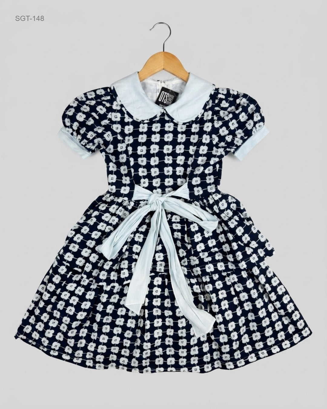 CUT LABEL (SGT-148) Girl's Floral Peter Pan Collar Dress