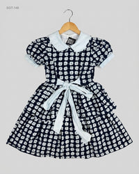 CUT LABEL (SGT-148) Girl's Floral Peter Pan Collar Dress