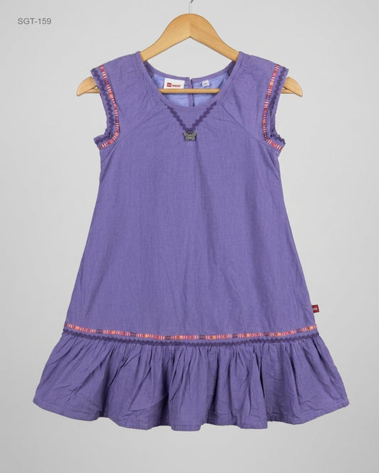 Preloved Premium Girls Summer Tops by WEAR, Purple Cotton for Girls - OTS Thrift Shop Karachi Pakistan